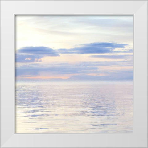 Washington, San Juan Islands Seascape at sunset White Modern Wood Framed Art Print by Paulson, Don