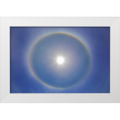 USA, Washington, Seabeck Rainbow-colored halo White Modern Wood Framed Art Print by Paulson, Don