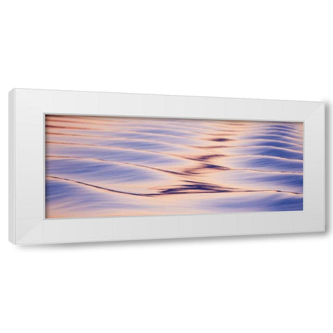 Alaska, Icy Straight Sunset reflections on water White Modern Wood Framed Art Print by Paulson, Don
