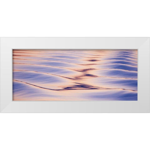 Alaska, Icy Straight Sunset reflections on water White Modern Wood Framed Art Print by Paulson, Don