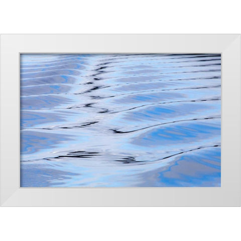 USA, Alaska, Endicott Arm Boat wake patterns White Modern Wood Framed Art Print by Paulson, Don
