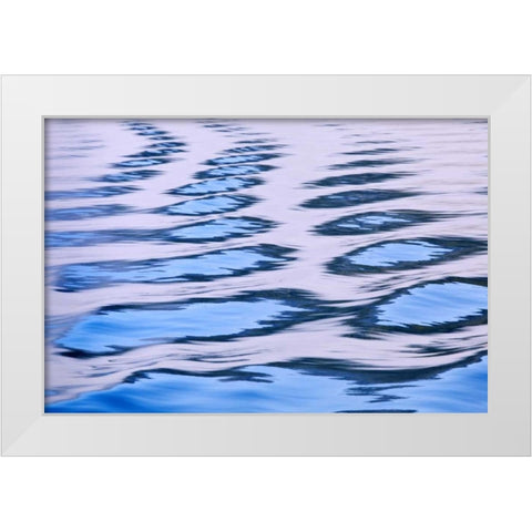 Canada, BC, Patterns in boat wake White Modern Wood Framed Art Print by Paulson, Don