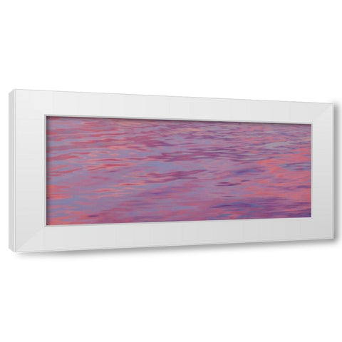Washington, Hood Canal Sunset reflections White Modern Wood Framed Art Print by Paulson, Don