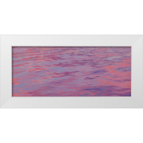 Washington, Hood Canal Sunset reflections White Modern Wood Framed Art Print by Paulson, Don