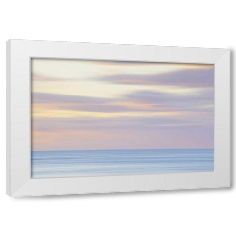 Washington, San Juans Abstract sunset scenic White Modern Wood Framed Art Print by Paulson, Don