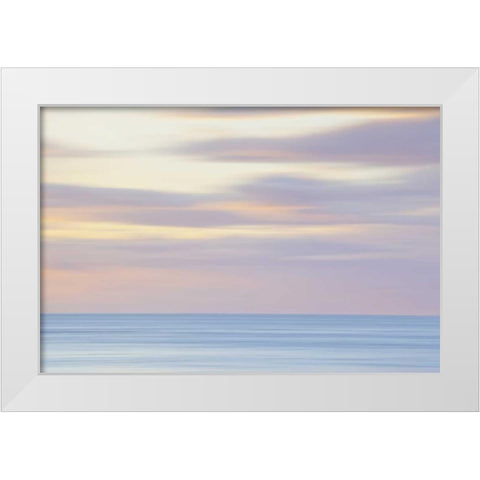 Washington, San Juans Abstract sunset scenic White Modern Wood Framed Art Print by Paulson, Don