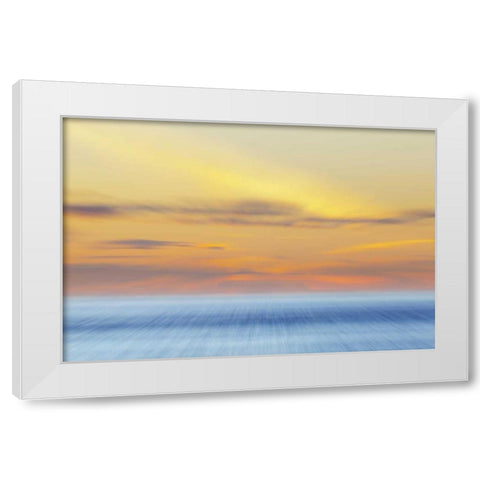 Washington, San Juans Abstract sunset scenic White Modern Wood Framed Art Print by Paulson, Don