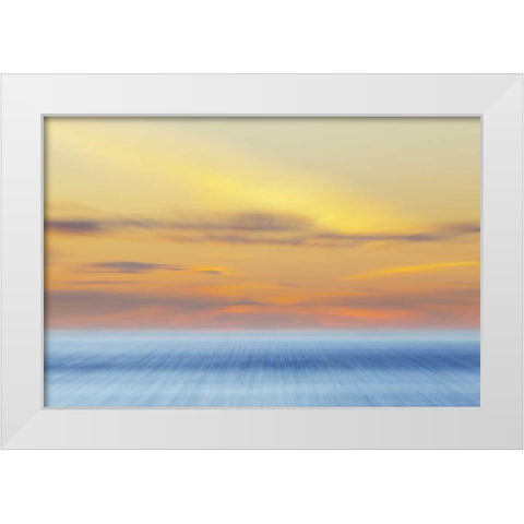 Washington, San Juans Abstract sunset scenic White Modern Wood Framed Art Print by Paulson, Don