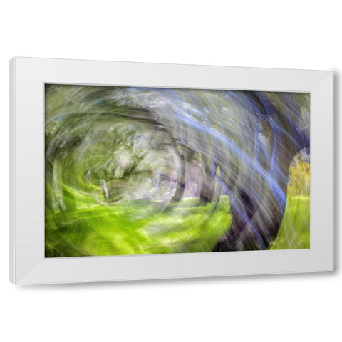Mexico, Tecate Motion blurred outside abstract White Modern Wood Framed Art Print by Paulson, Don