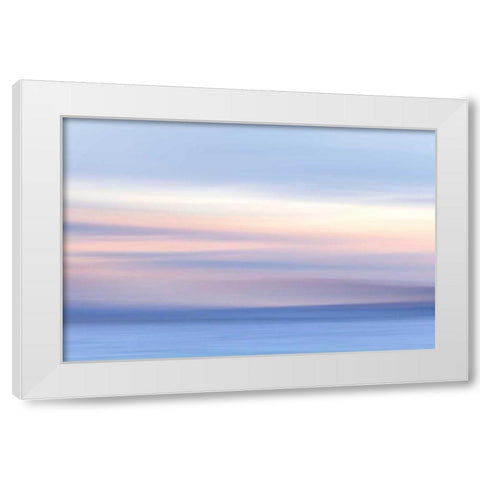 Washington, Hood Canal Abstract of ocean and sky White Modern Wood Framed Art Print by Paulson, Don