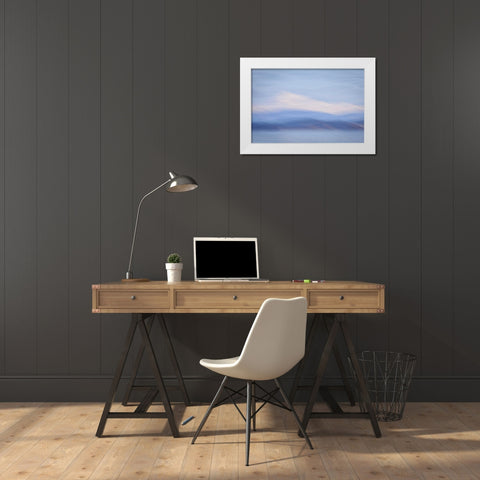 Washington, Mount Baker Abstract of Mount Baker White Modern Wood Framed Art Print by Paulson, Don
