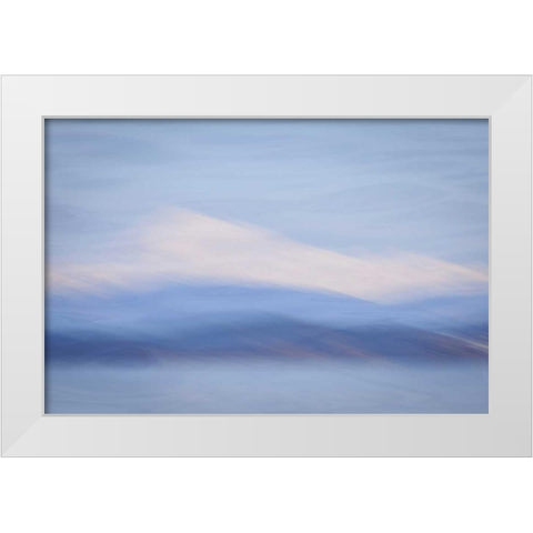 Washington, Mount Baker Abstract of Mount Baker White Modern Wood Framed Art Print by Paulson, Don