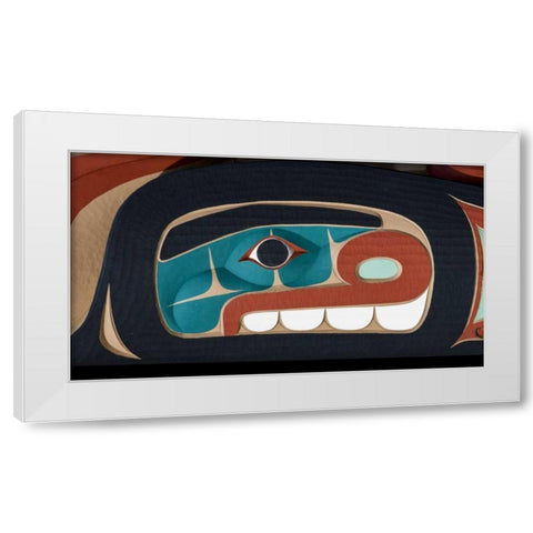 USA, Washington State, Jamestown Totem art PR White Modern Wood Framed Art Print by Paulson, Don
