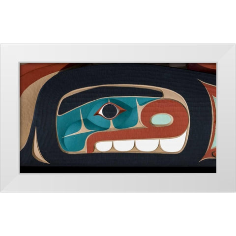 USA, Washington State, Jamestown Totem art PR White Modern Wood Framed Art Print by Paulson, Don
