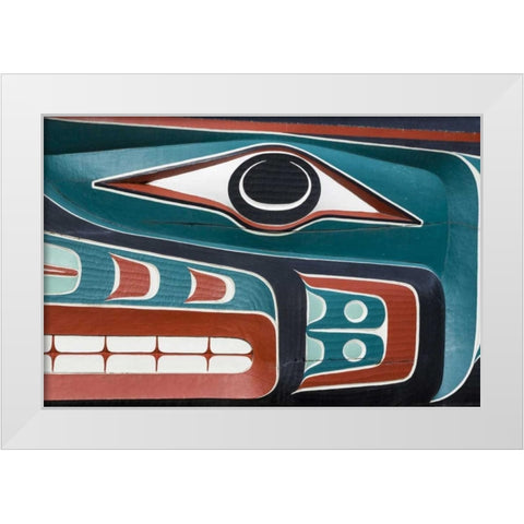 USA, Washington State, Jamestown Totem art PR White Modern Wood Framed Art Print by Paulson, Don