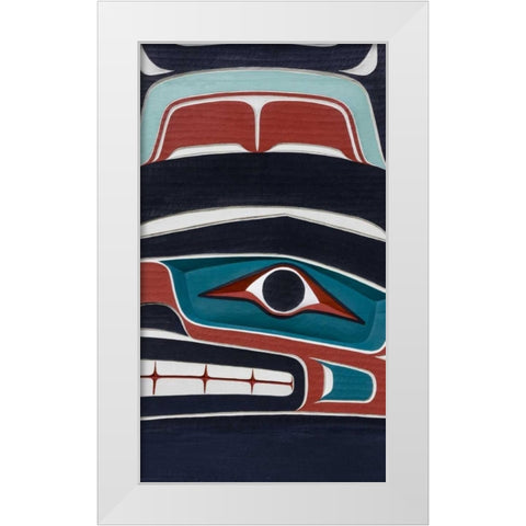 USA, Washington State, Jamestown Totem art PR White Modern Wood Framed Art Print by Paulson, Don