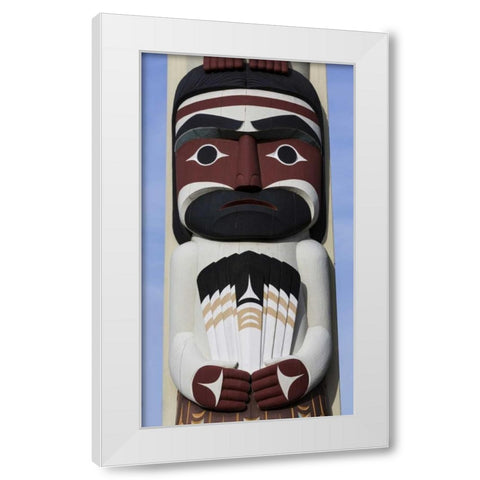 USA, Washington State, Jamestown Totem art PR White Modern Wood Framed Art Print by Paulson, Don