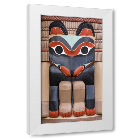 USA, Washington State, Jamestown Totem art PR White Modern Wood Framed Art Print by Paulson, Don