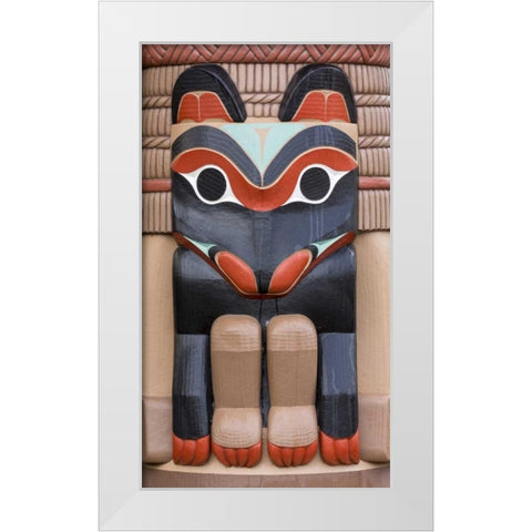 USA, Washington State, Jamestown Totem art PR White Modern Wood Framed Art Print by Paulson, Don