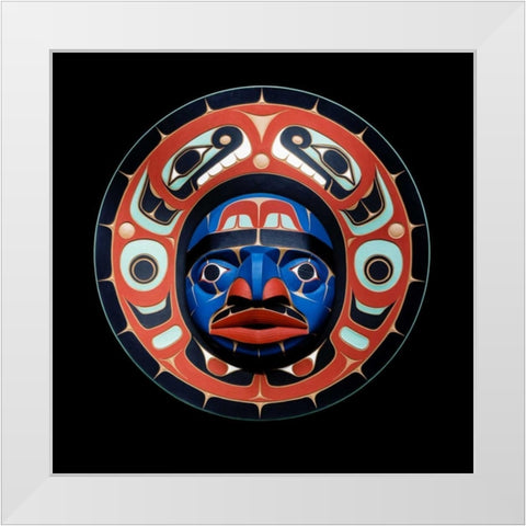 USA, Washington State, Jamestown Totem art PR White Modern Wood Framed Art Print by Paulson, Don