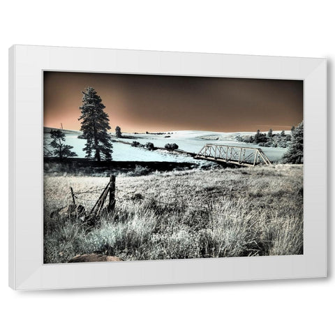 USA-Washington State-Palouse region-Bridge across Palouse river White Modern Wood Framed Art Print by Eggers, Terry