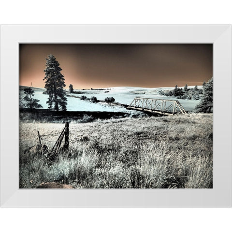 USA-Washington State-Palouse region-Bridge across Palouse river White Modern Wood Framed Art Print by Eggers, Terry