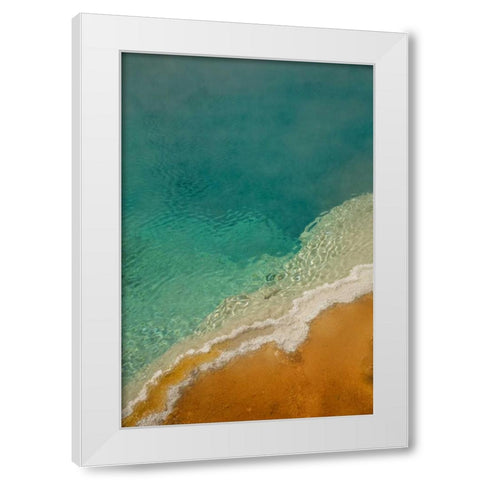WY, Yellowstone Thermophilic algae in Black Pool White Modern Wood Framed Art Print by Grall, Don
