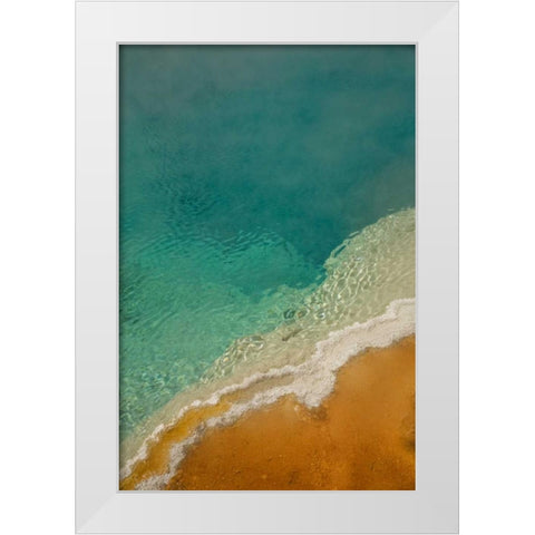 WY, Yellowstone Thermophilic algae in Black Pool White Modern Wood Framed Art Print by Grall, Don