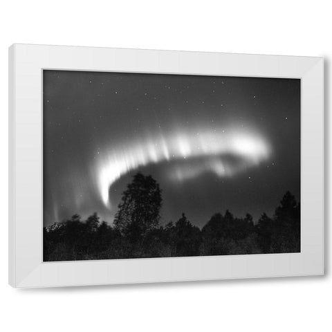 The Ring Of Fire White Modern Wood Framed Art Print by Caroline Stroksnes, Mette