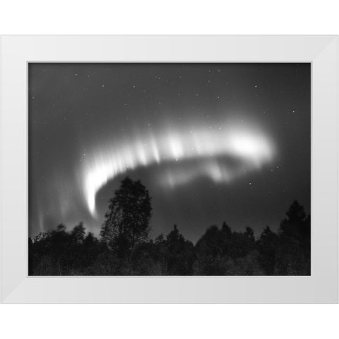 The Ring Of Fire White Modern Wood Framed Art Print by Caroline Stroksnes, Mette