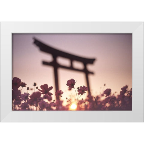 Melancholic Autumn White Modern Wood Framed Art Print by Tajima, Koji