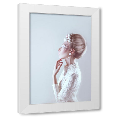 Christmas Ornament White Modern Wood Framed Art Print by marinastudio