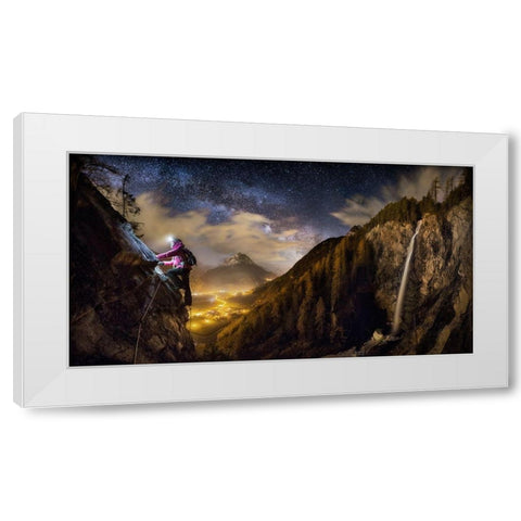 The Climb White Modern Wood Framed Art Print by Nicholas Roemmelt, Dr.
