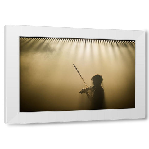 Yndi Halda White Modern Wood Framed Art Print by V., Stijn
