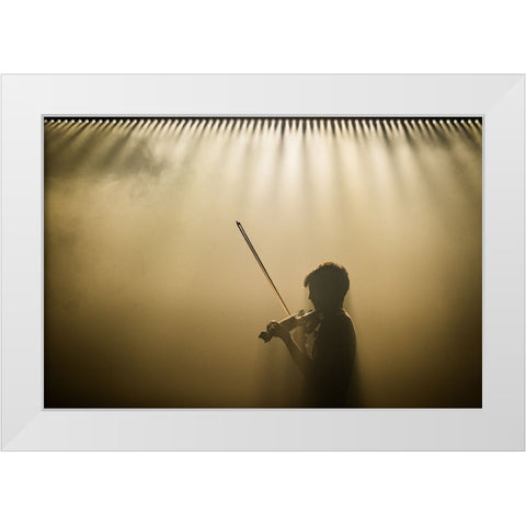 Yndi Halda White Modern Wood Framed Art Print by V., Stijn