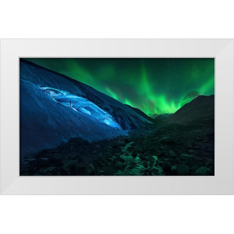Athabasca Cave White Modern Wood Framed Art Print by M. Garcia, Jesus