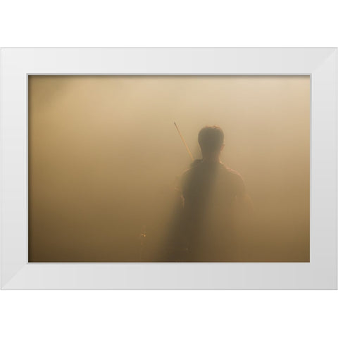 Yndi Halda 2 White Modern Wood Framed Art Print by V., Stijn