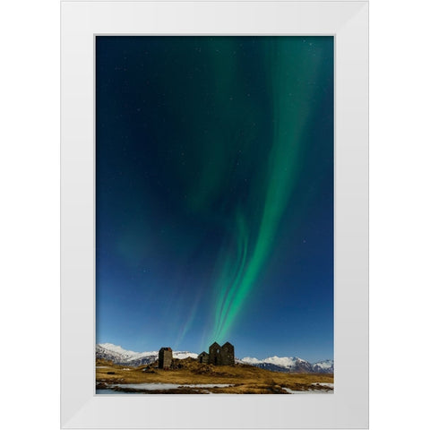 Dancing In The Sky White Modern Wood Framed Art Print by Roxo, Alvaro