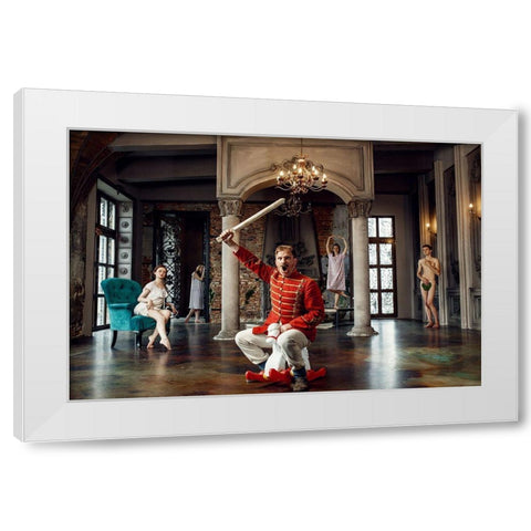D?N?NÂDdn? White Modern Wood Framed Art Print by Smirnov, Sergei