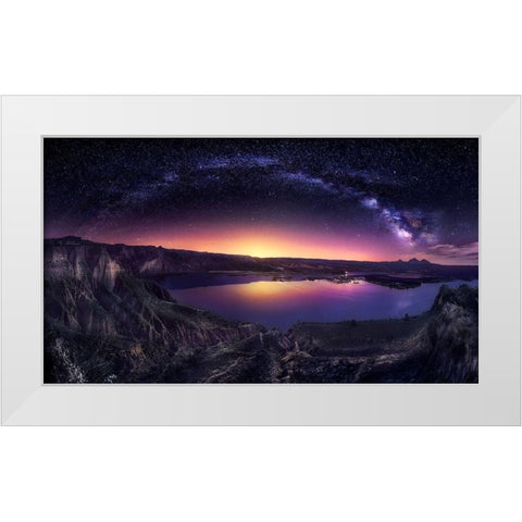Milky Way Over Las Barrancas 2016 White Modern Wood Framed Art Print by M. Garcia, Jesus
