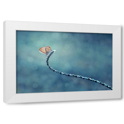 Sendiri Lagi White Modern Wood Framed Art Print by Pamungkas, Edy