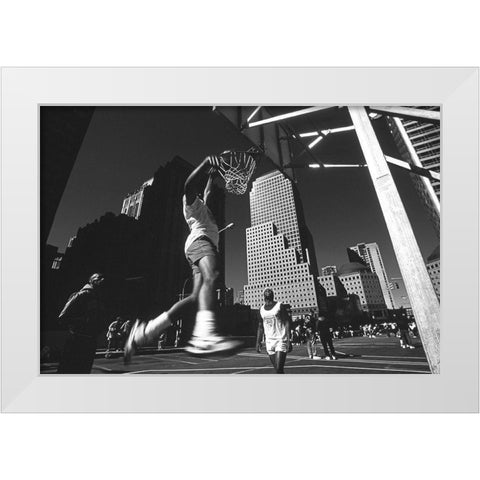 Qdunkingq (From The Series Qmetropolisq) White Modern Wood Framed Art Print by Matthes, Dieter