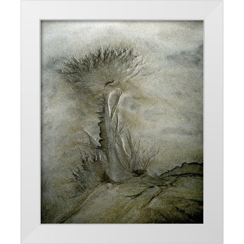 Flow Pattern White Modern Wood Framed Art Print by Talen, Nel