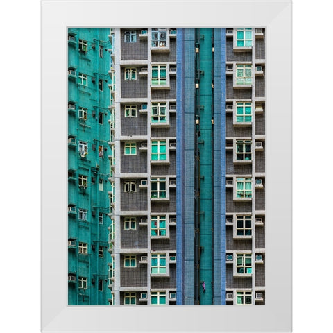 Fractions White Modern Wood Framed Art Print by Agazzi, Andreas