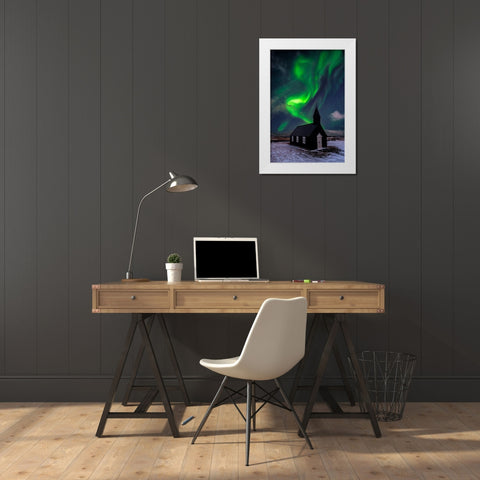 Untitled White Modern Wood Framed Art Print by Martin Castan, David