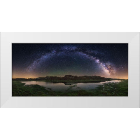 The Lagoon White Modern Wood Framed Art Print by F. Turienzo, Carlos