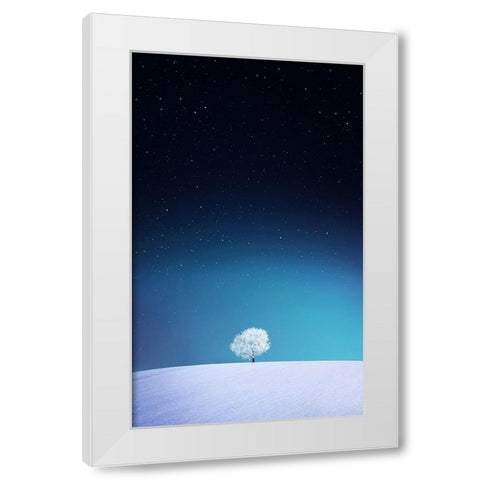Apple White Modern Wood Framed Art Print by Hamiti, Bess