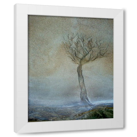 Lonely Tree White Modern Wood Framed Art Print by Talen, Nel