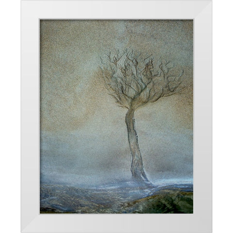 Lonely Tree White Modern Wood Framed Art Print by Talen, Nel