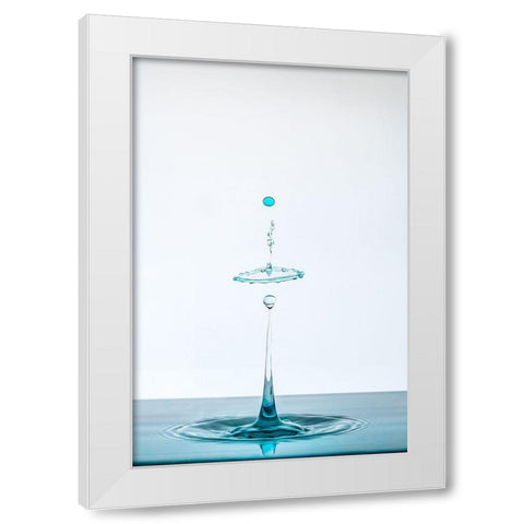 Drop White Modern Wood Framed Art Print by Prieto, Adamo